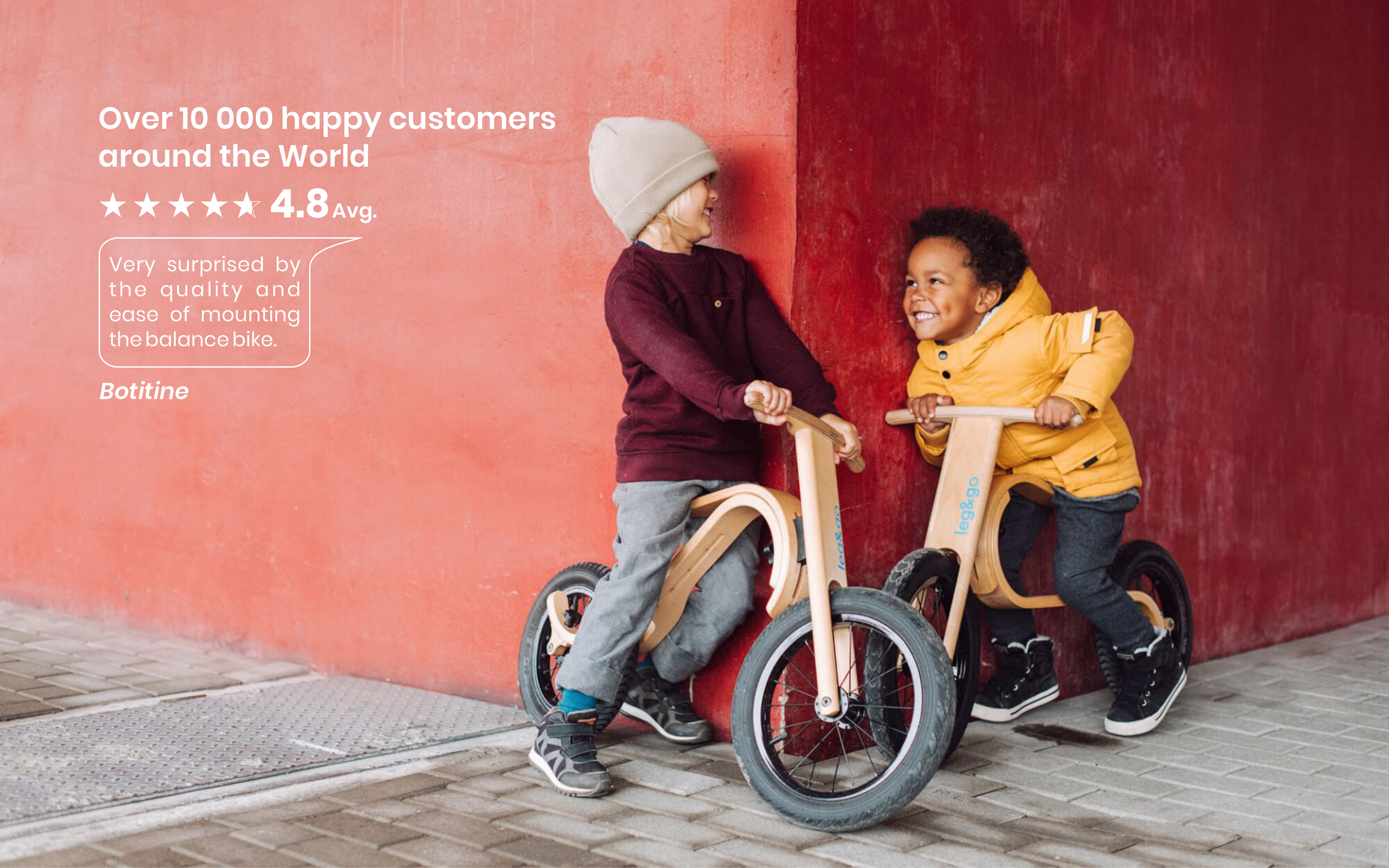 leg&go Balance Bike 3in1 used by child – minimalist wooden ride-on for toddlers