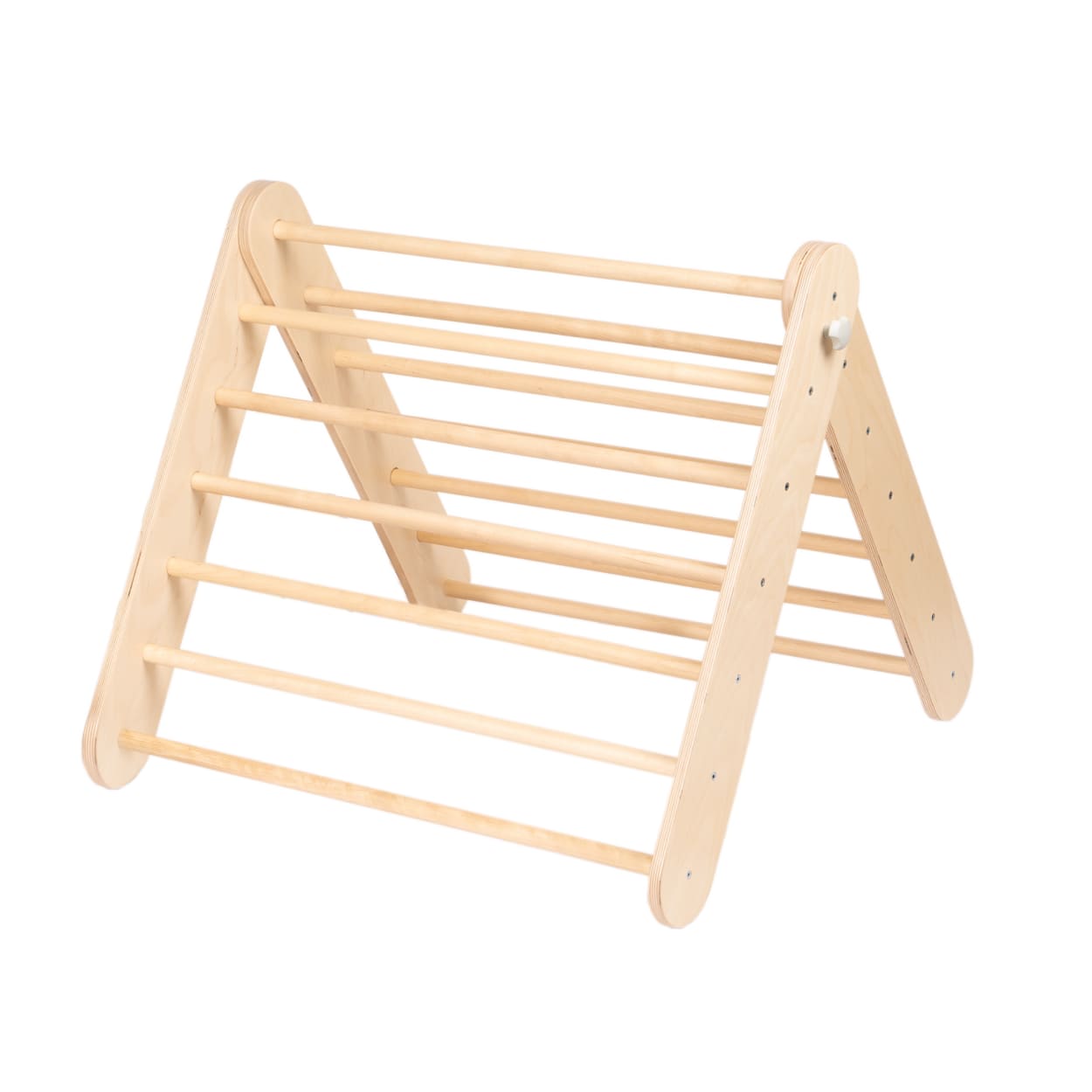 leg&go wooden plywood climbing gym on white background