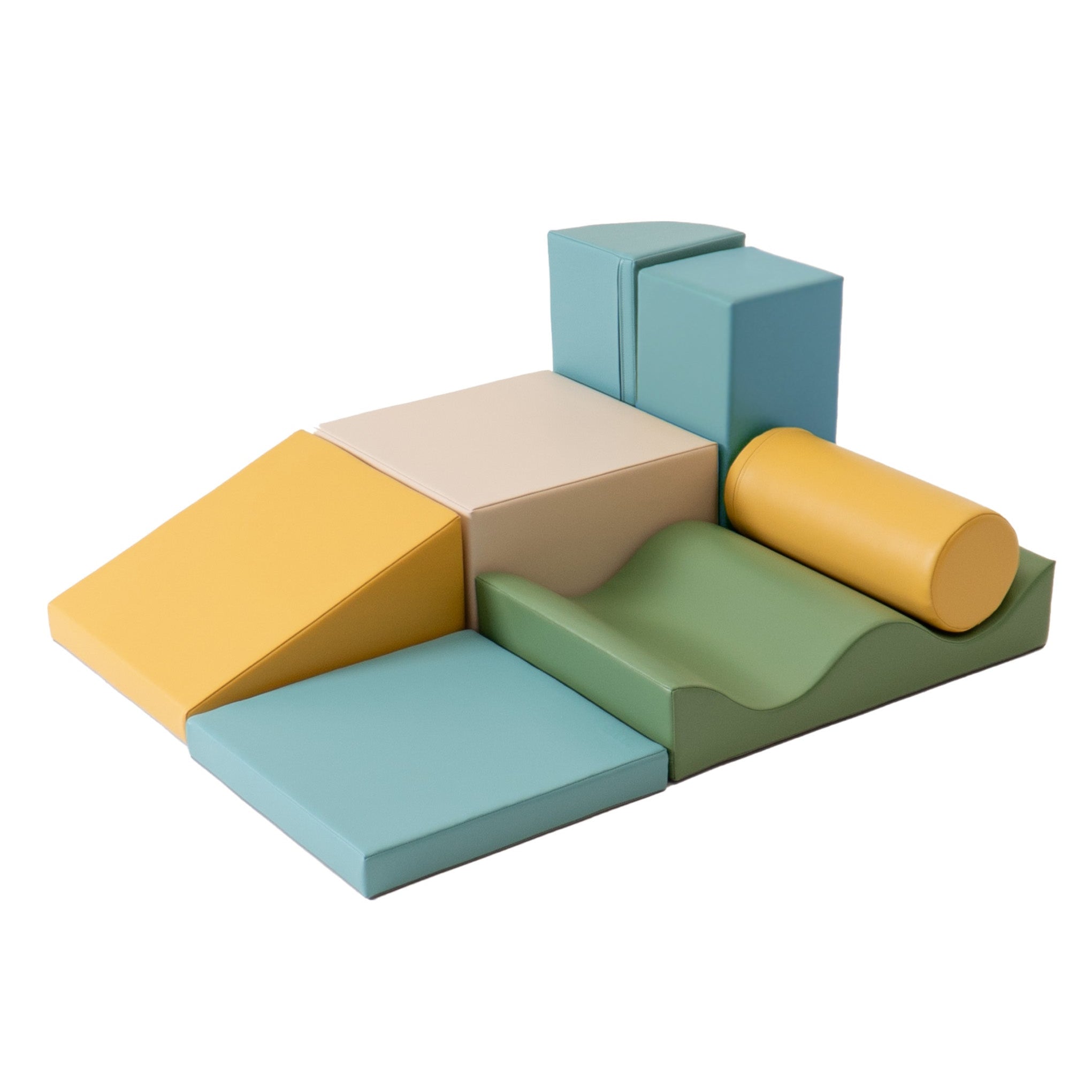 Full Discoverer set in beige and turquoise tones arranged in compact format