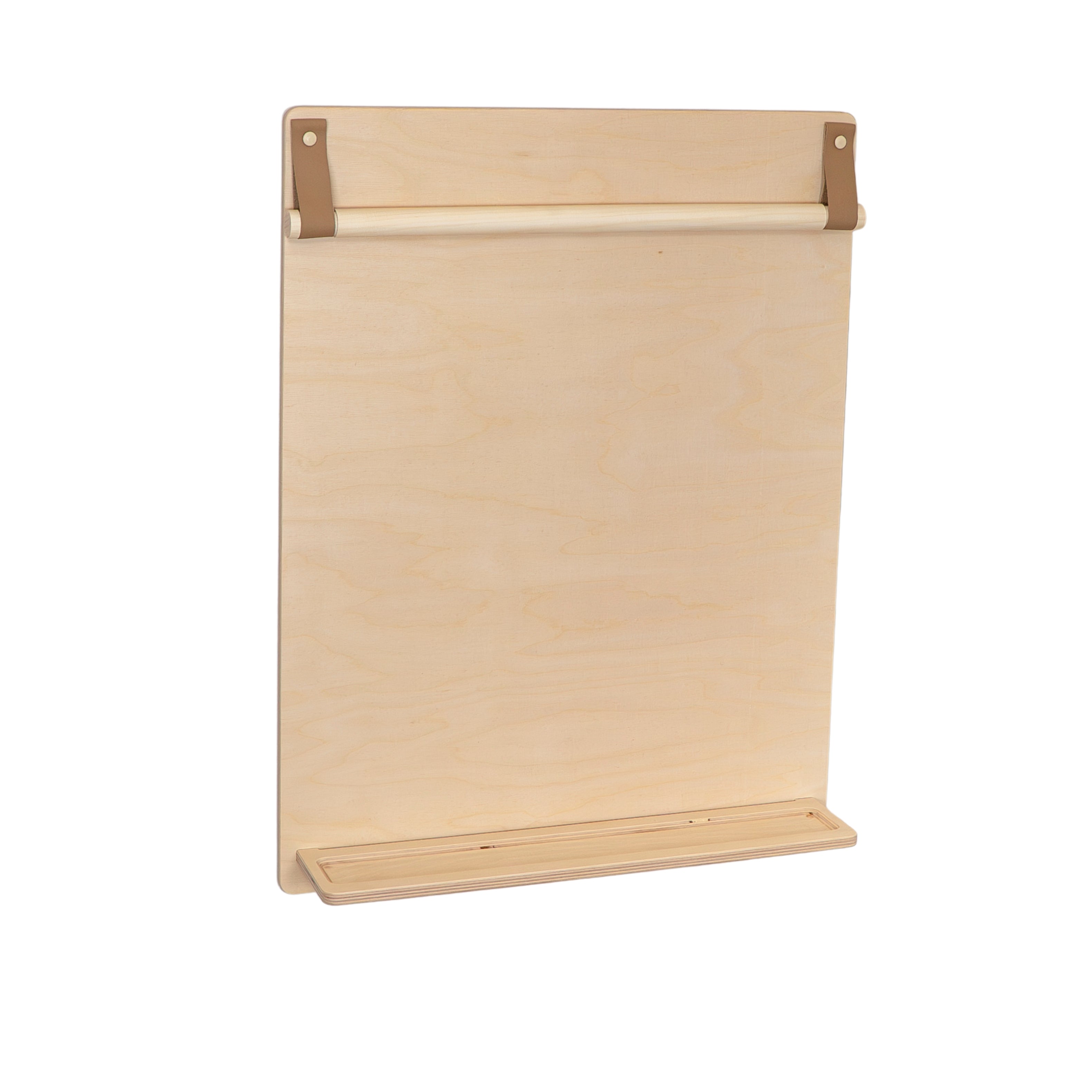 Wooden wall mount drawing board without paper roll, minimalist art board for kids