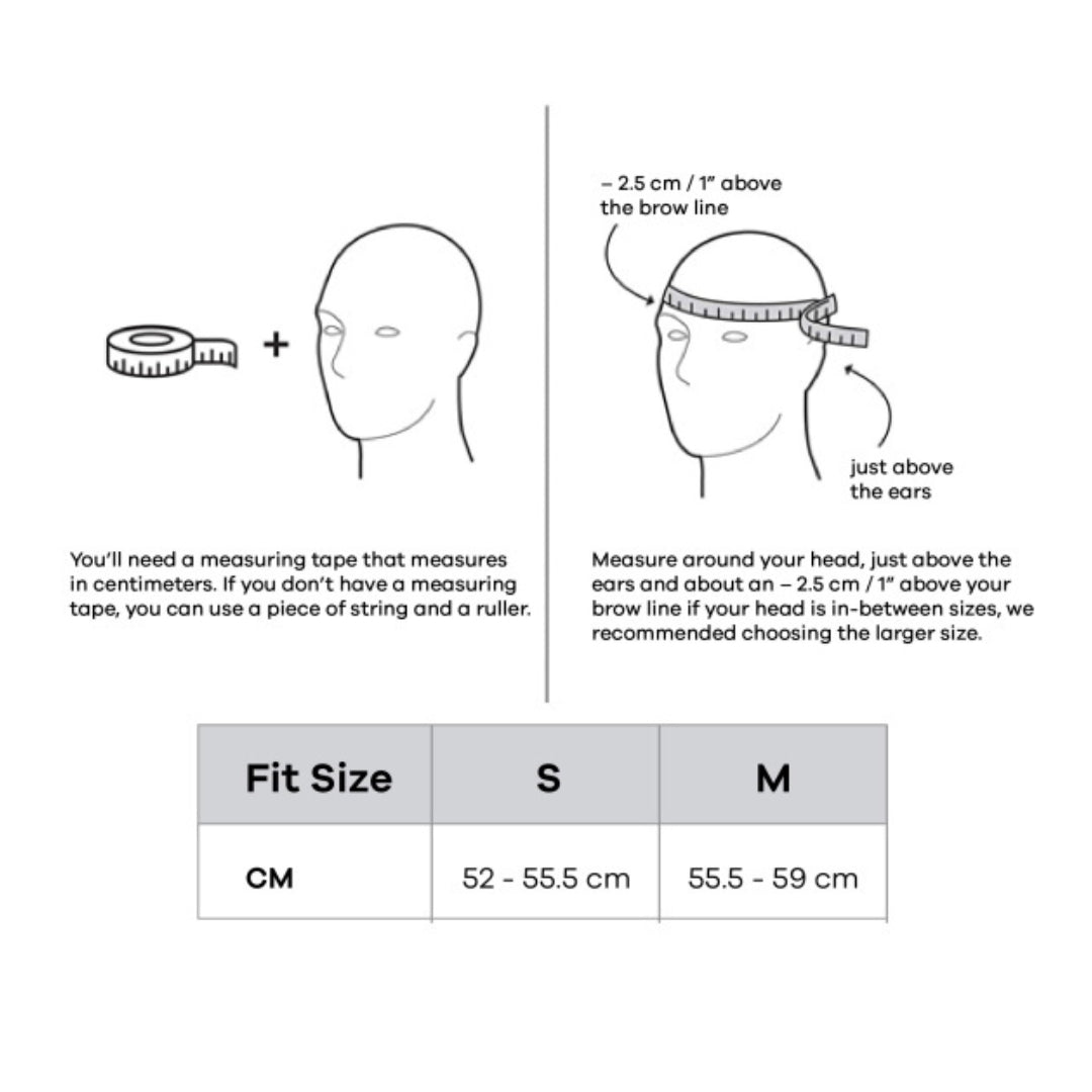 Guide for measuring and selecting the correct helmet size for kids