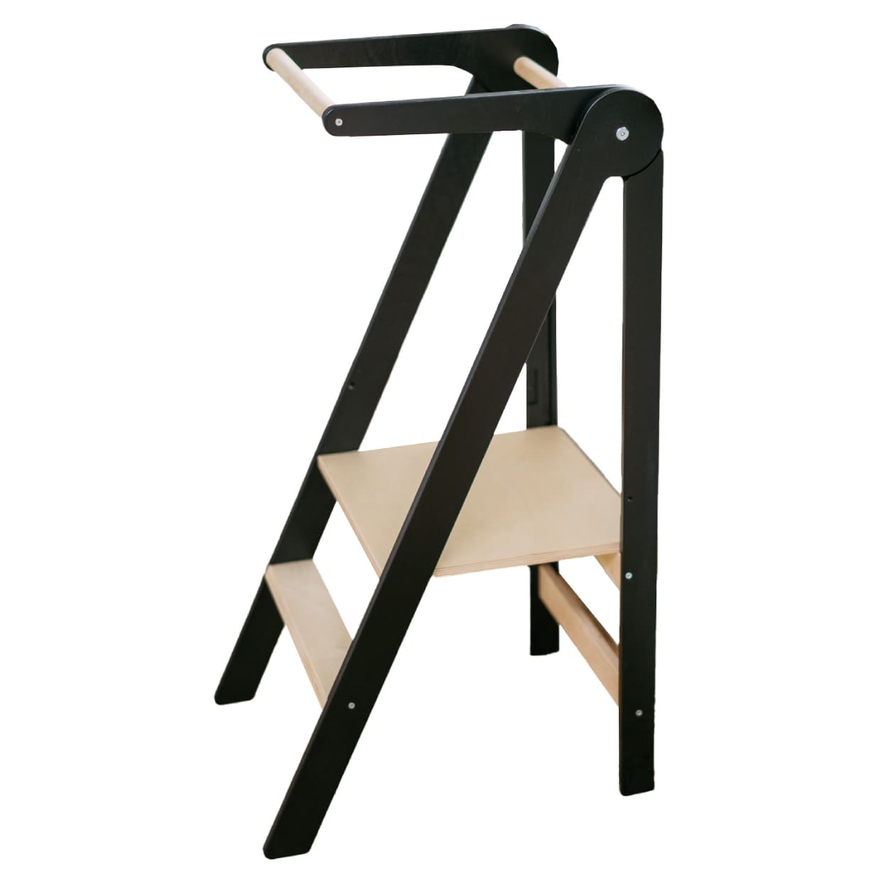 Leg&go foldable kitchen tower black color on white background