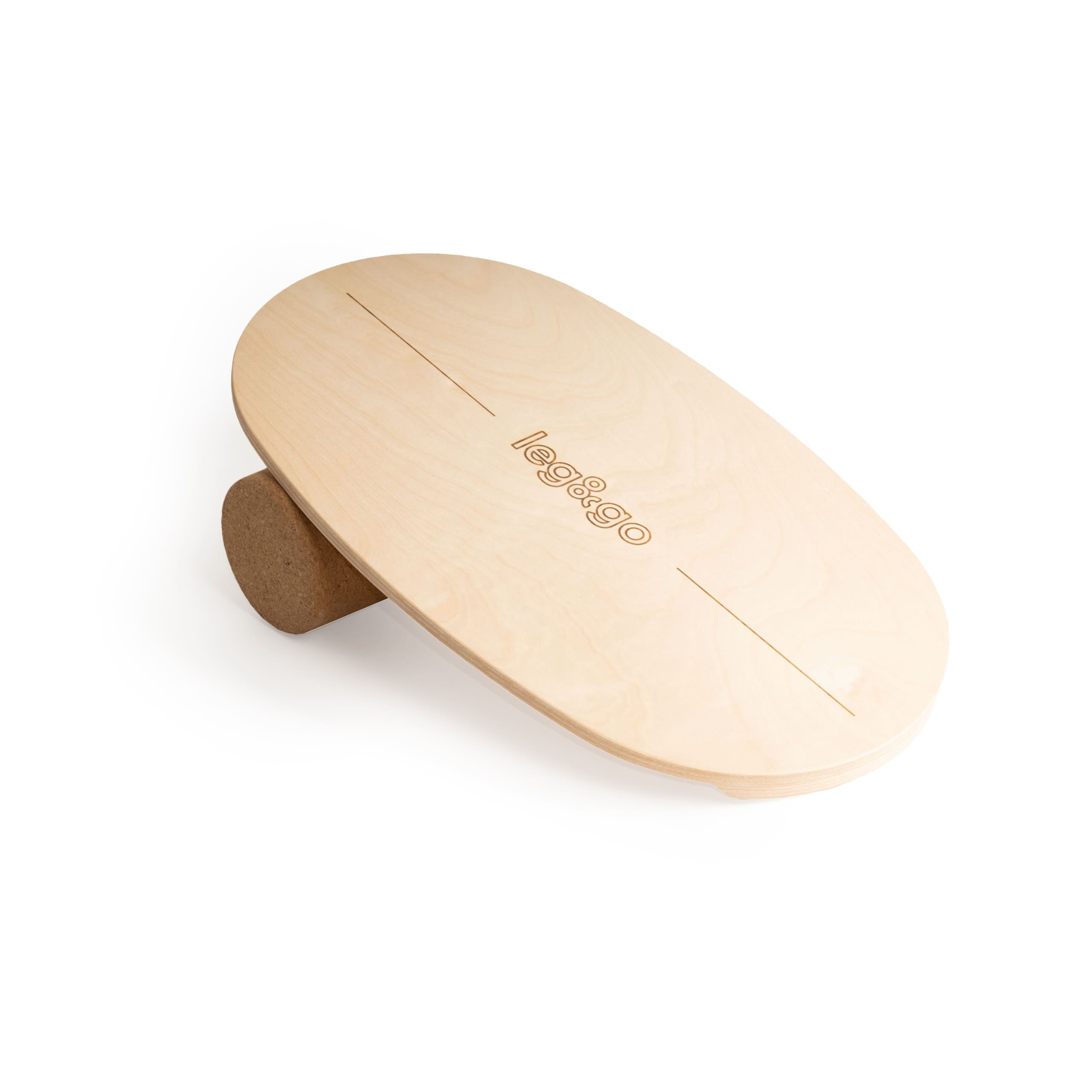 Balance board with exercise roll - oval