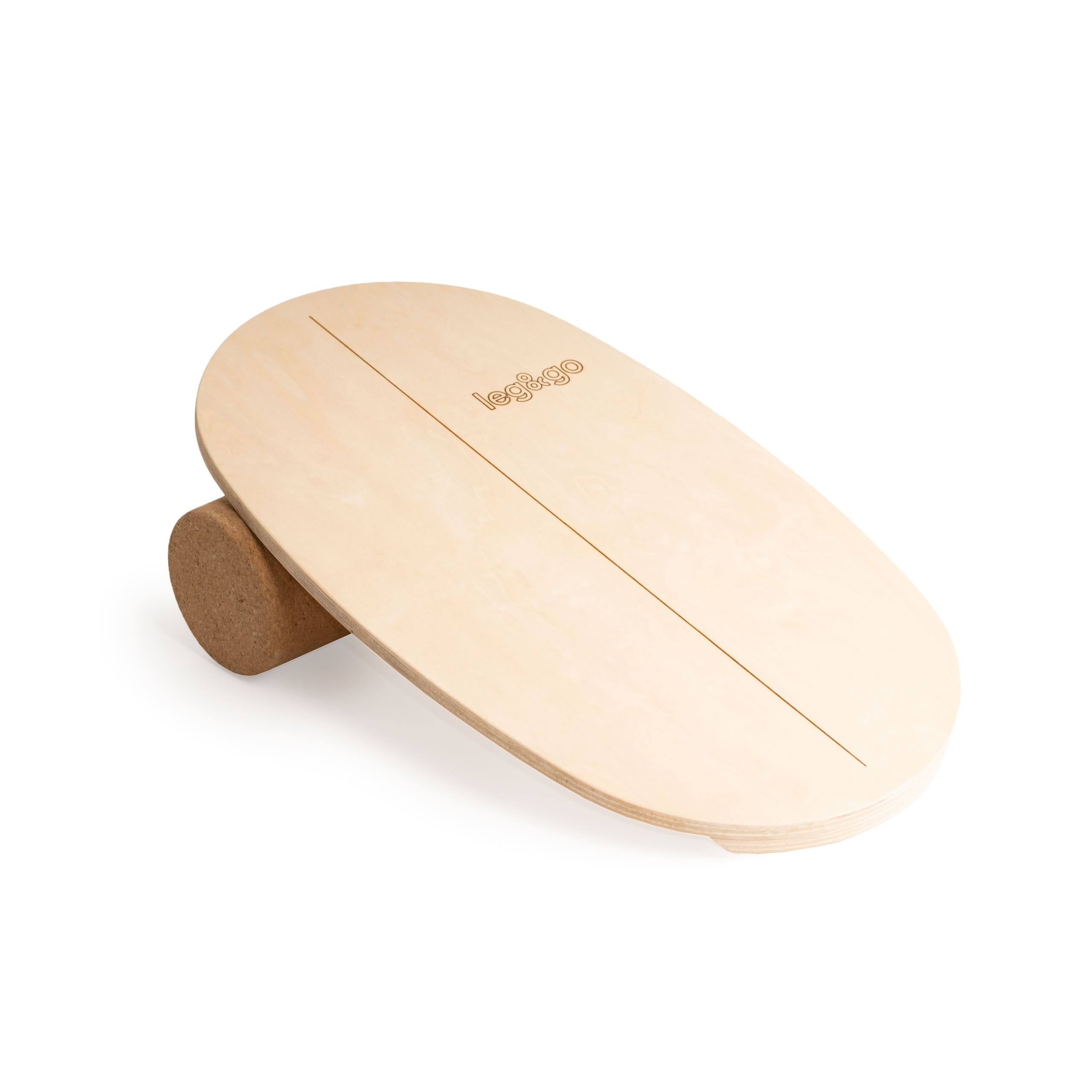 Balance board with exercise roll - oval