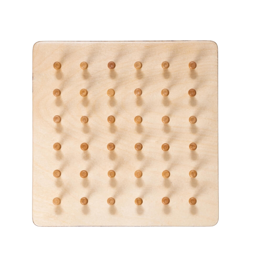 Wooden Montessori multiplication geoboard – hundred board and math learning tool