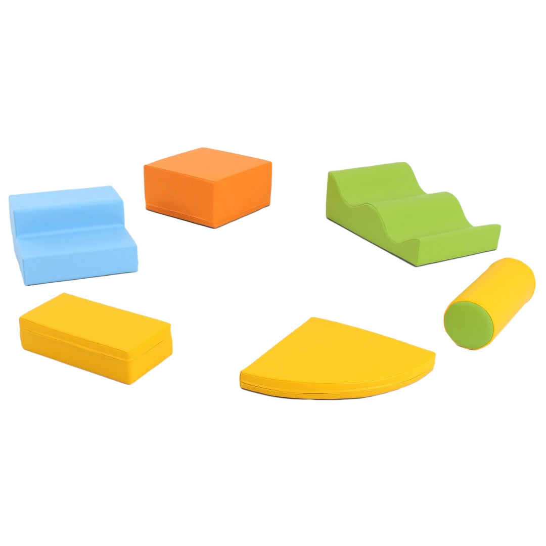 Explorer set blocks in light multicolor arranged individually