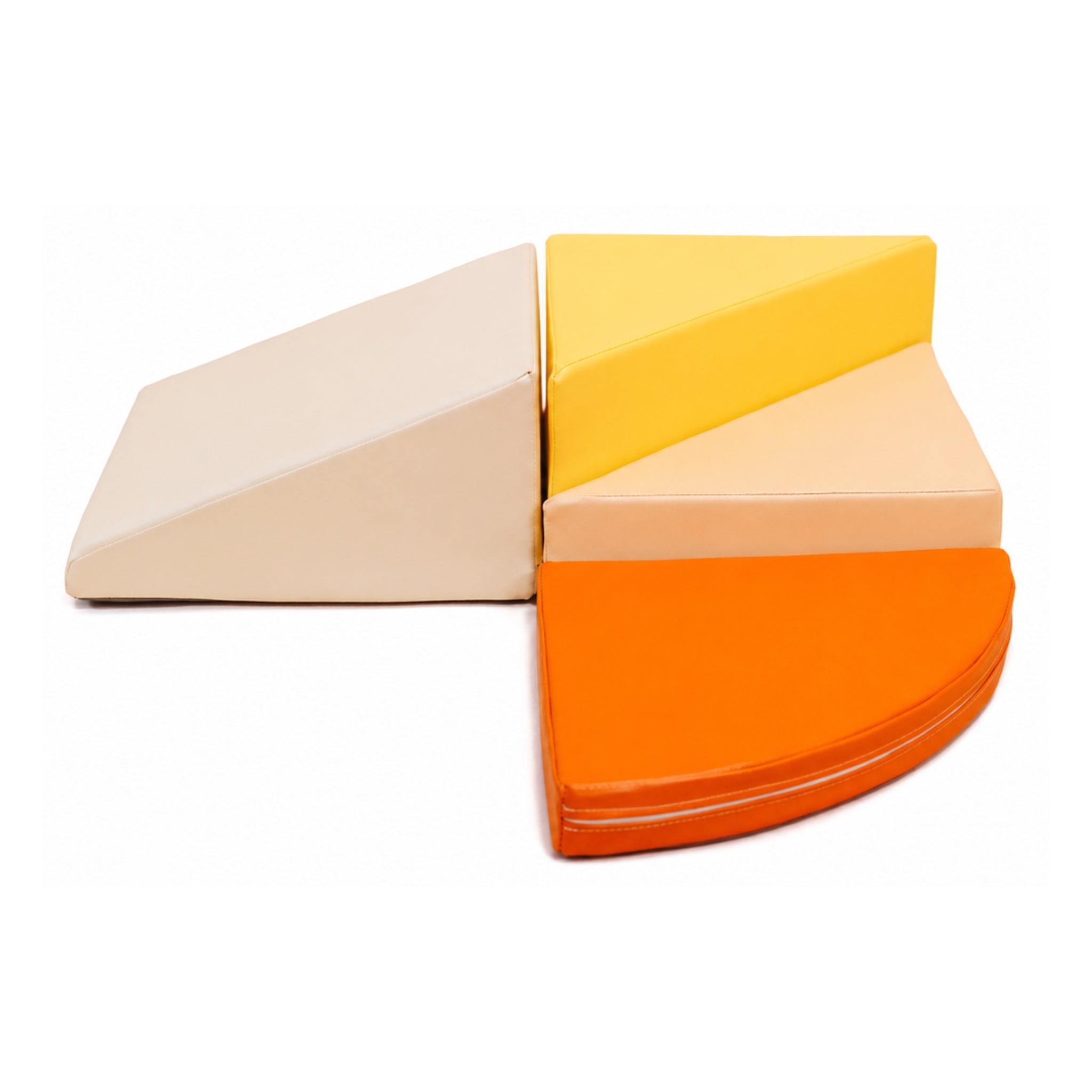 Kubo Blocks Lumo orange soft play set with soft foam blocks for climbing, balancing and indoor toddler play