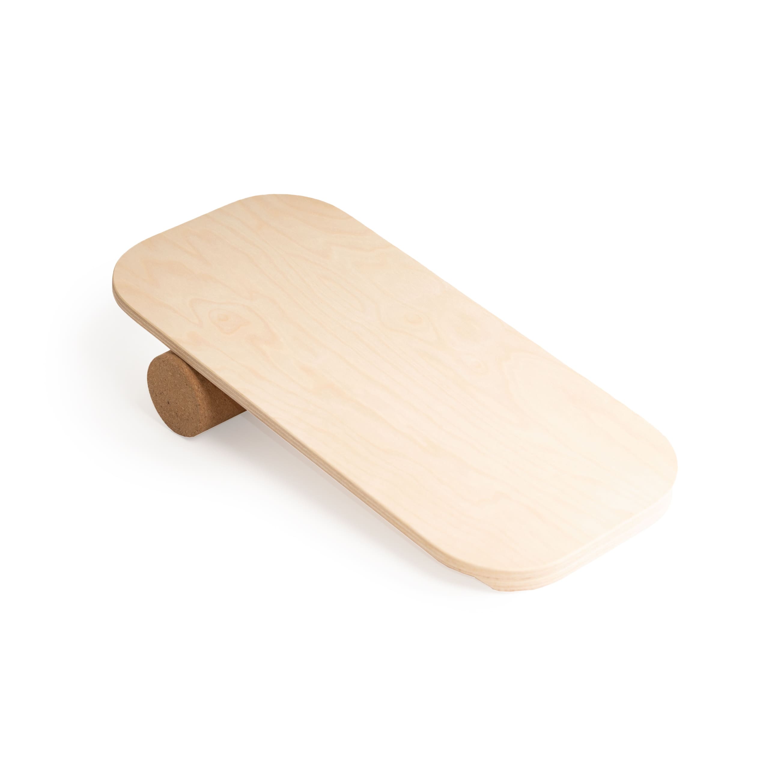 Balance board with exercise roll - rectangular