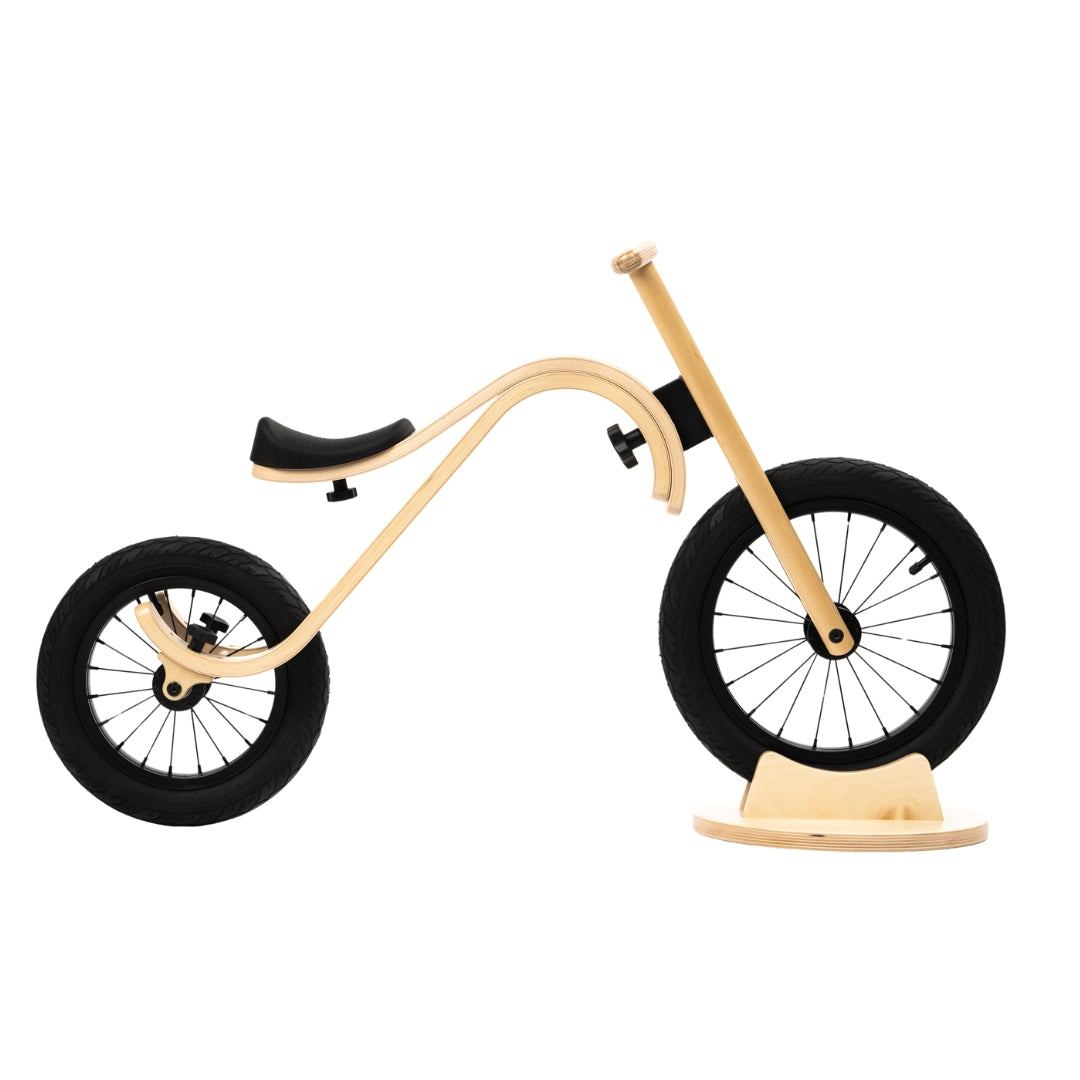 Lightweight wooden bike stand for leg&go balance bikes