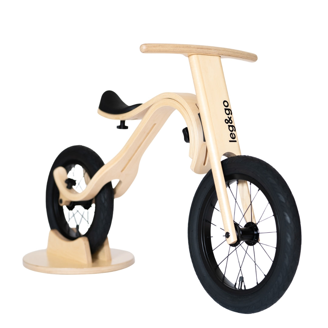 Wooden birch balance bike stand for leg&go balance bike for kids